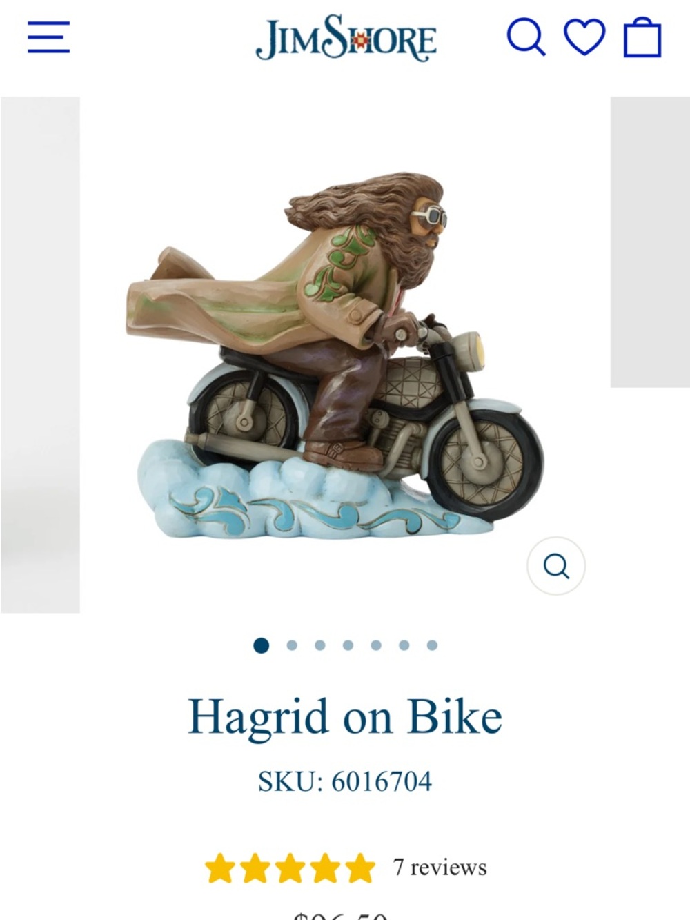 Jim Shore Hagrid on Bike Figurine - Brown, Tan & Blue